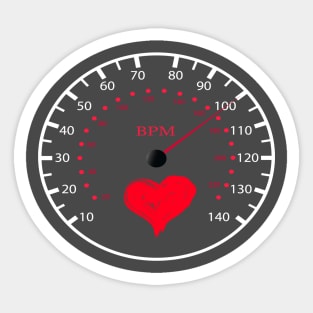 speedometer heart Sticker